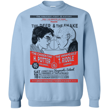 Sweatshirts Light Blue / Small The Deer vs The Snake Crewneck Sweatshirt