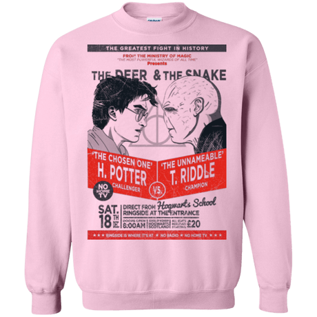 Sweatshirts Light Pink / Small The Deer vs The Snake Crewneck Sweatshirt