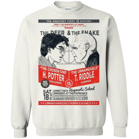 Sweatshirts White / Small The Deer vs The Snake Crewneck Sweatshirt