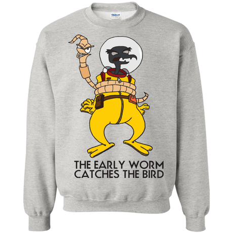 Sweatshirts Ash / Small The Early Worm Catches The Bird Crewneck Sweatshirt