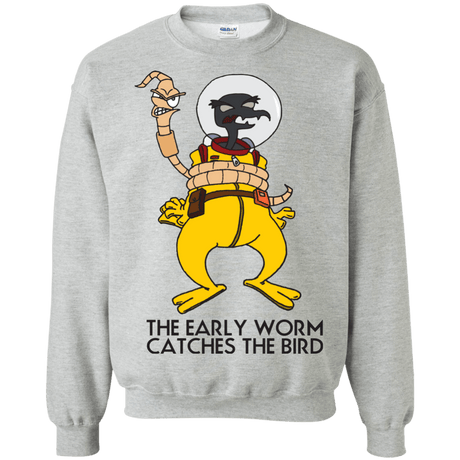 Sweatshirts Sport Grey / Small The Early Worm Catches The Bird Crewneck Sweatshirt