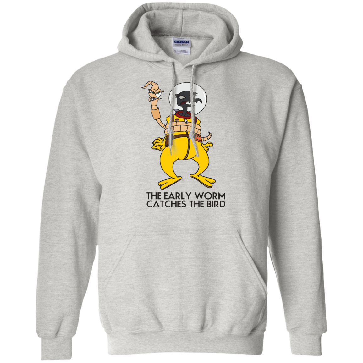 Sweatshirts Ash / Small The Early Worm Catches The Bird Pullover Hoodie