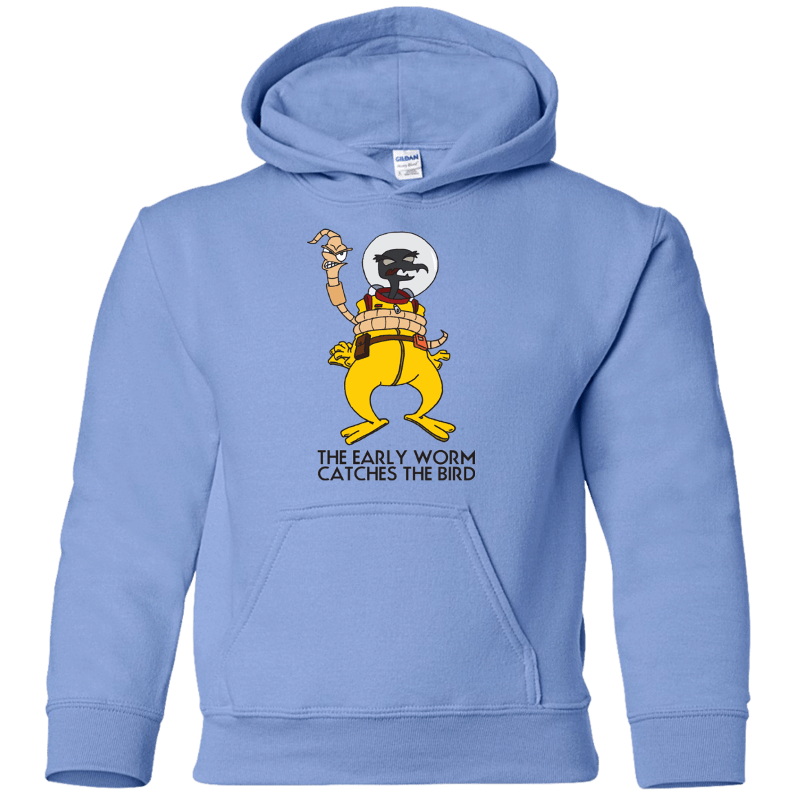 Sweatshirts Carolina Blue / YS The Early Worm Catches The Bird Youth Hoodie