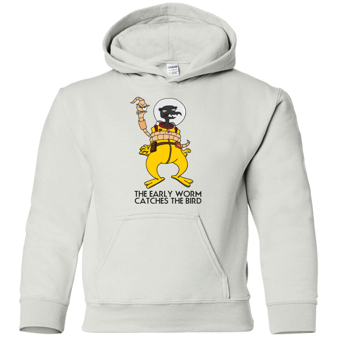 Sweatshirts White / YS The Early Worm Catches The Bird Youth Hoodie