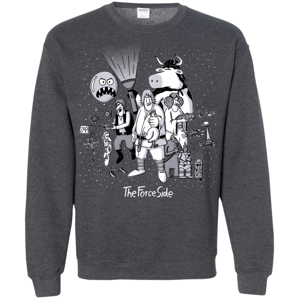 Sweatshirts Dark Heather / Small The Force Side Crewneck Sweatshirt