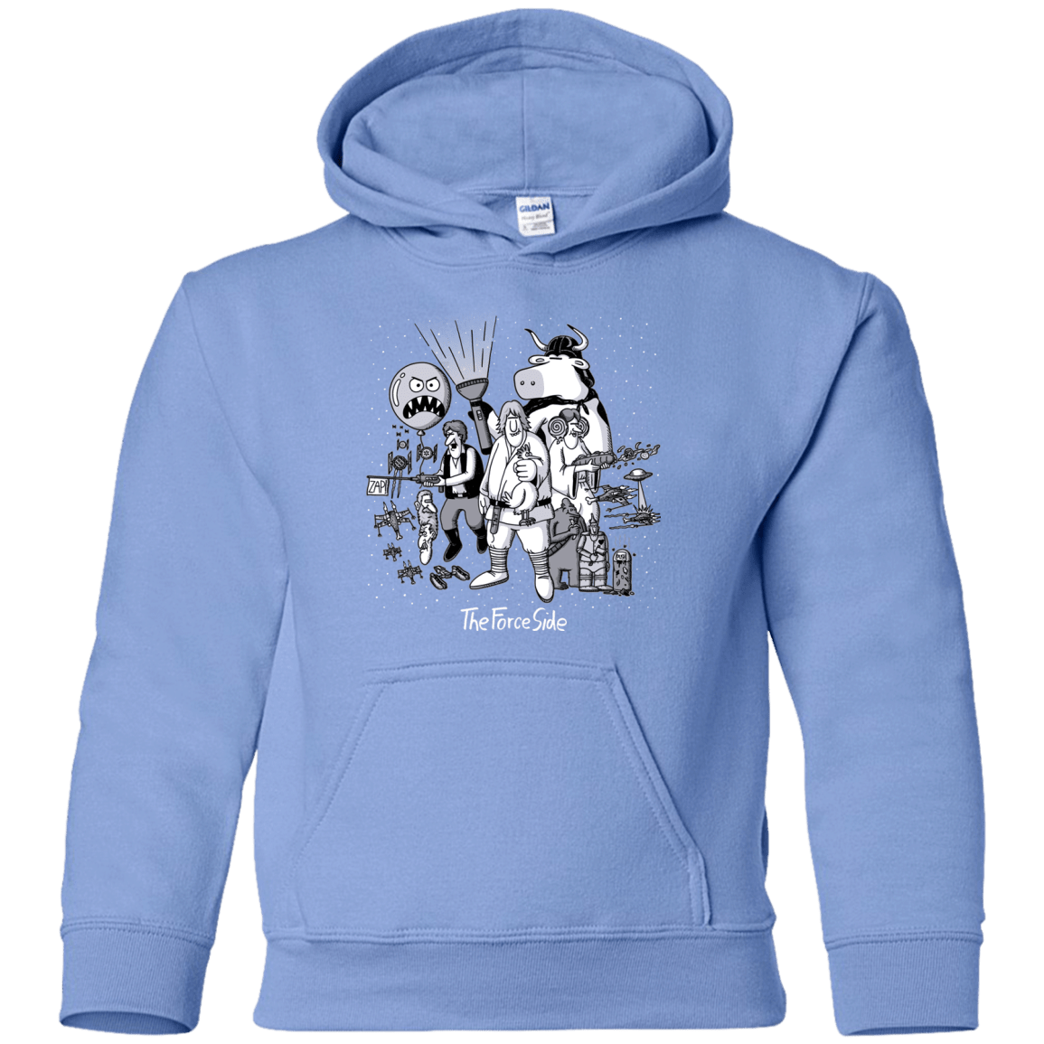 Sweatshirts Carolina Blue / YS The Force Side Youth Hoodie
