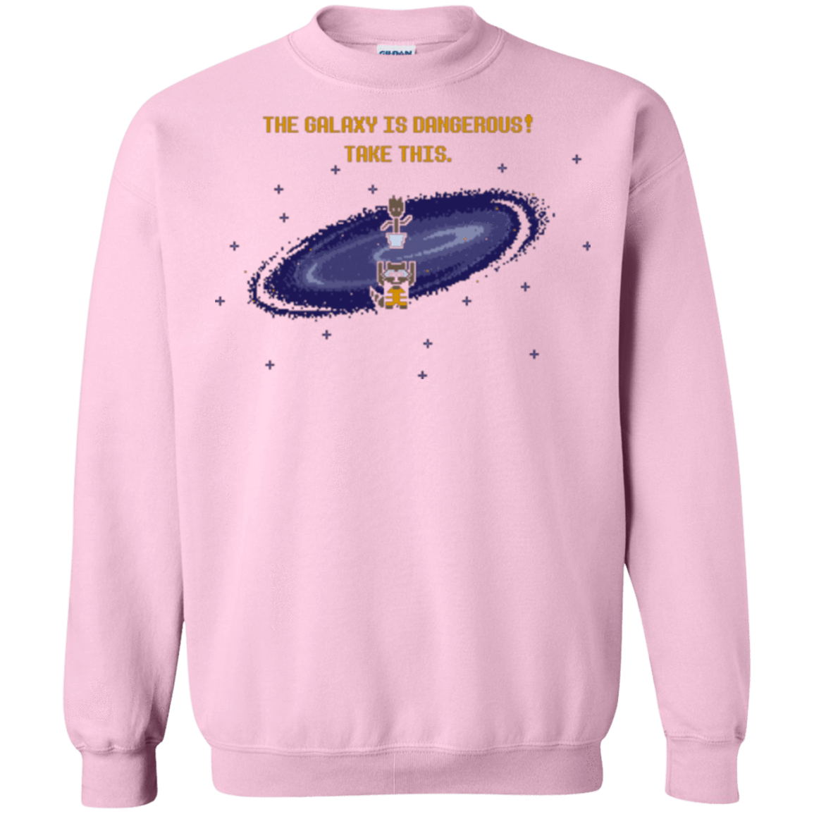Sweatshirts Light Pink / Small The Galaxy is Dangerous Crewneck Sweatshirt