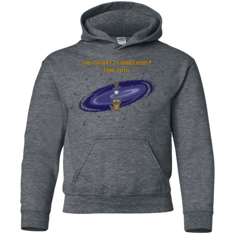 Sweatshirts Dark Heather / YS The Galaxy is Dangerous Youth Hoodie