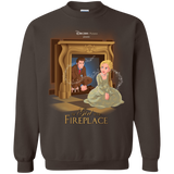 Sweatshirts Dark Chocolate / Small The Girl In The Fireplace Crewneck Sweatshirt