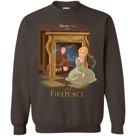 Sweatshirts Dark Chocolate / Small The Girl In The Fireplace Crewneck Sweatshirt