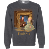 Sweatshirts Dark Heather / Small The Girl In The Fireplace Crewneck Sweatshirt