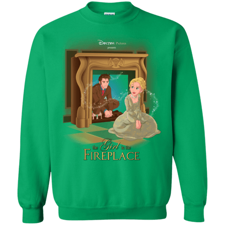 Sweatshirts Irish Green / Small The Girl In The Fireplace Crewneck Sweatshirt