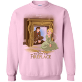 Sweatshirts Light Pink / Small The Girl In The Fireplace Crewneck Sweatshirt