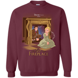 Sweatshirts Maroon / Small The Girl In The Fireplace Crewneck Sweatshirt