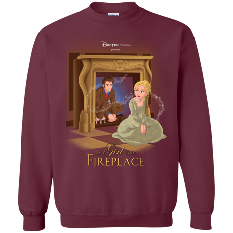 Sweatshirts Maroon / Small The Girl In The Fireplace Crewneck Sweatshirt