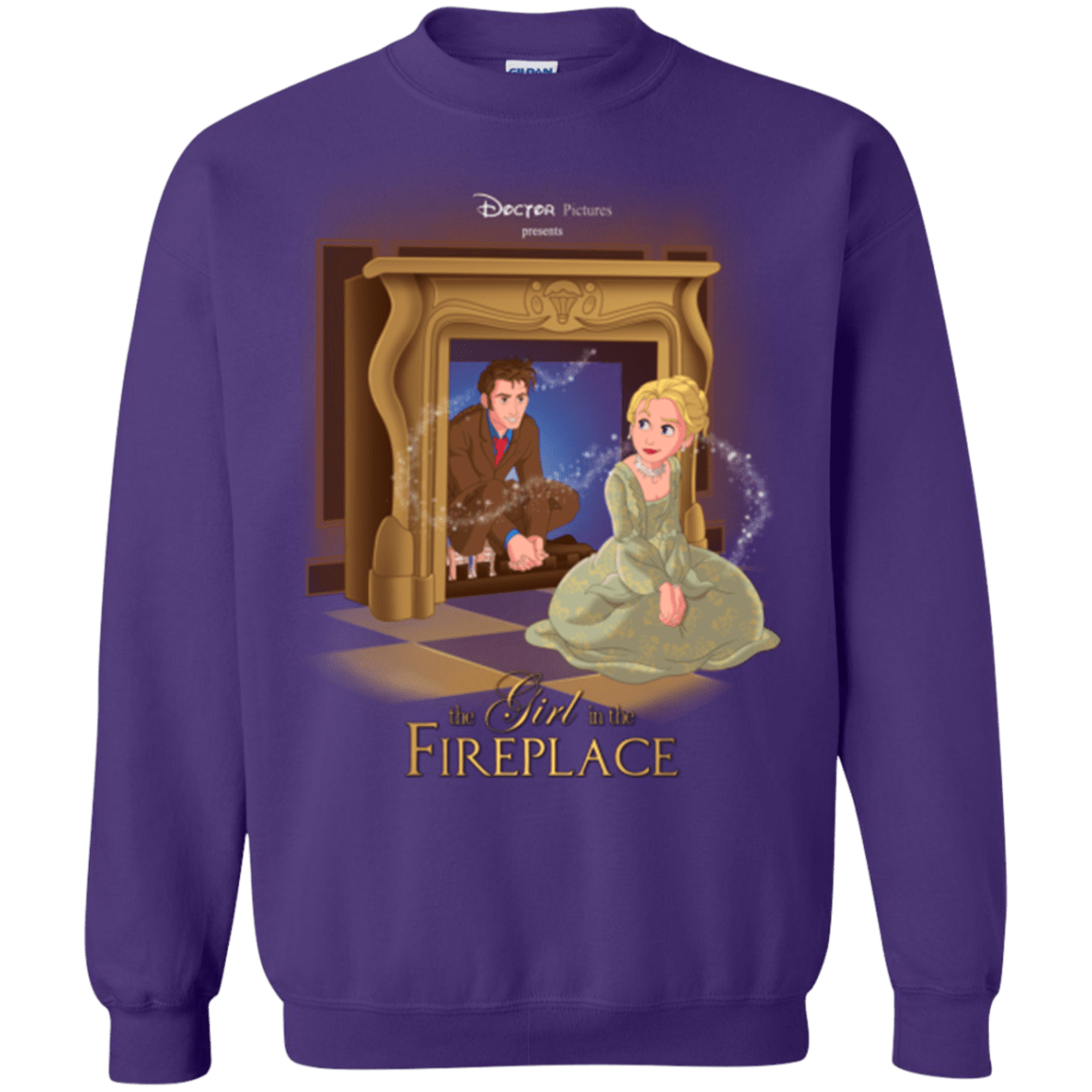 Sweatshirts Purple / Small The Girl In The Fireplace Crewneck Sweatshirt