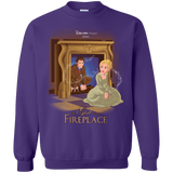 Sweatshirts Purple / Small The Girl In The Fireplace Crewneck Sweatshirt