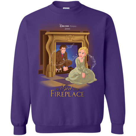 Sweatshirts Purple / Small The Girl In The Fireplace Crewneck Sweatshirt