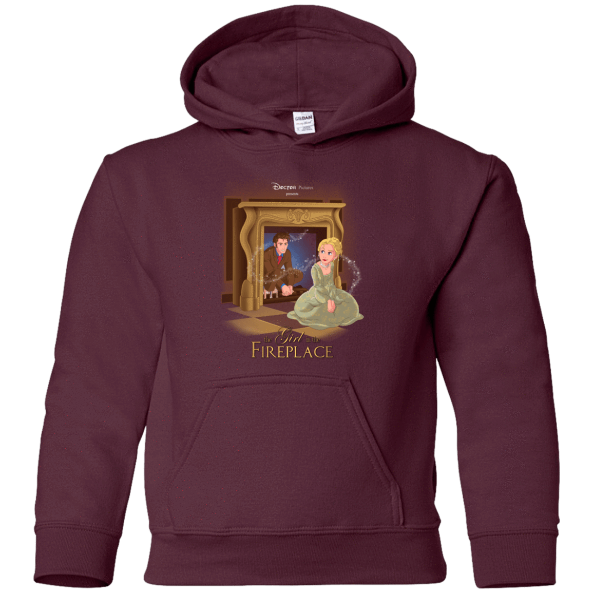 Sweatshirts Maroon / YS The Girl In The Fireplace Youth Hoodie