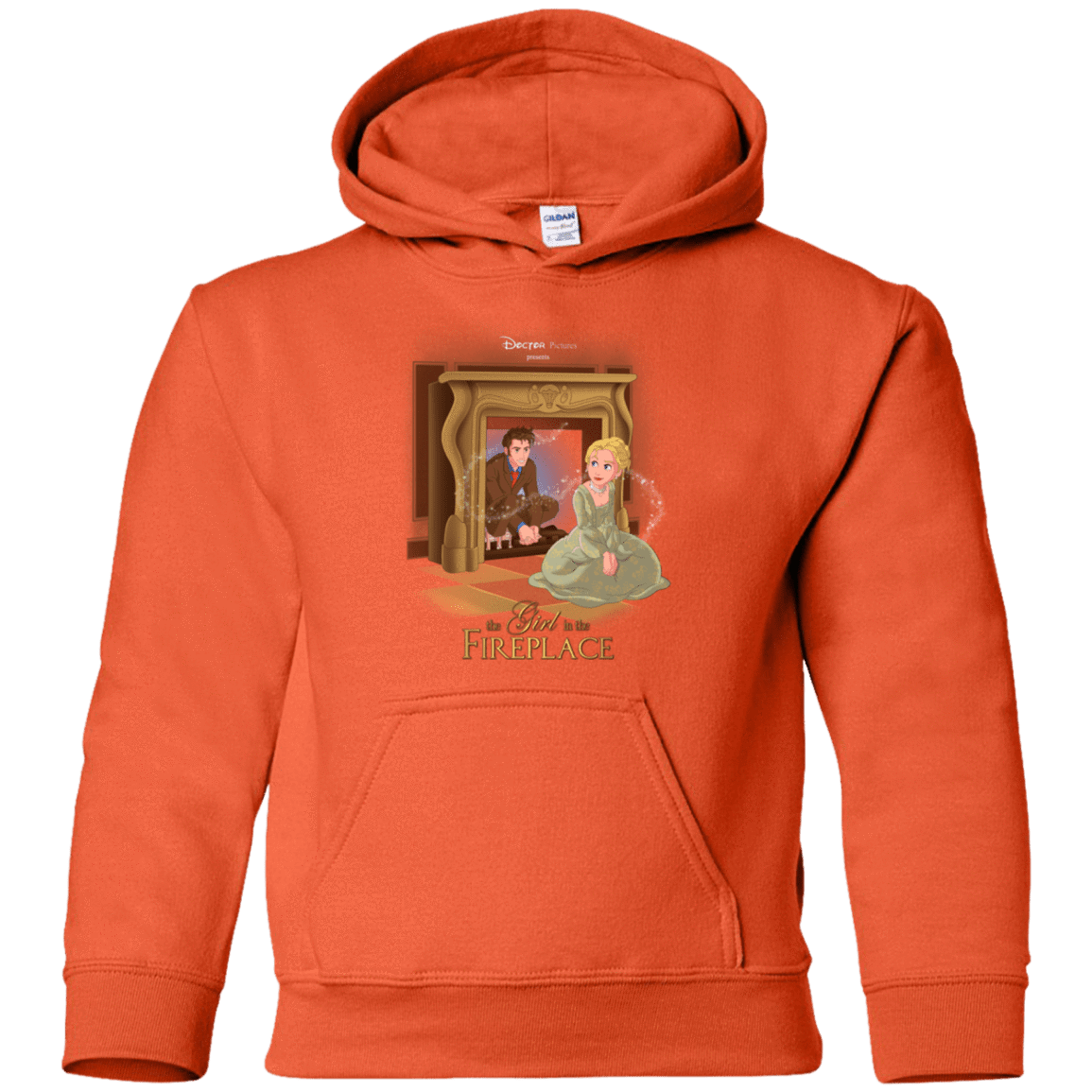 Sweatshirts Orange / YS The Girl In The Fireplace Youth Hoodie
