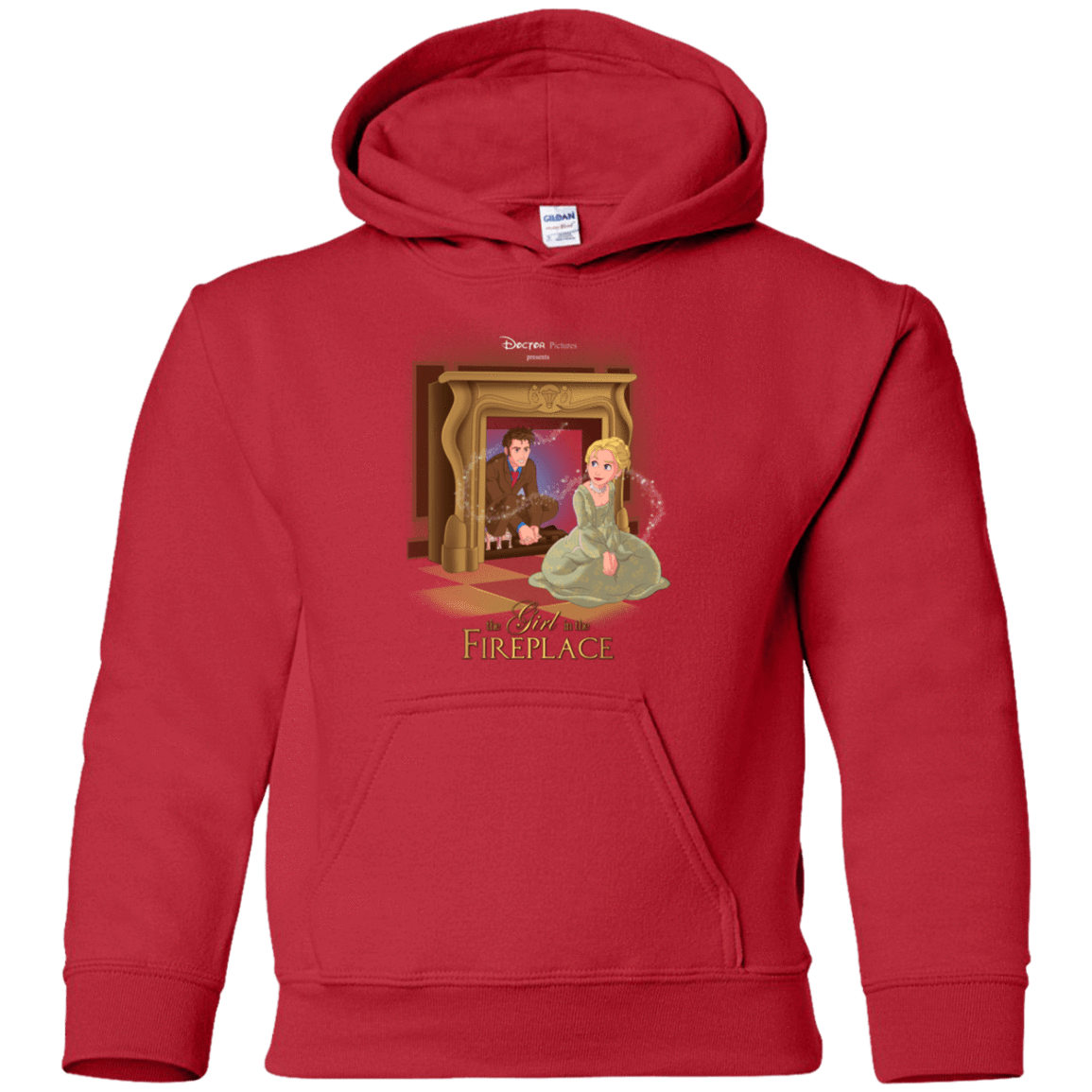 Sweatshirts Red / YS The Girl In The Fireplace Youth Hoodie