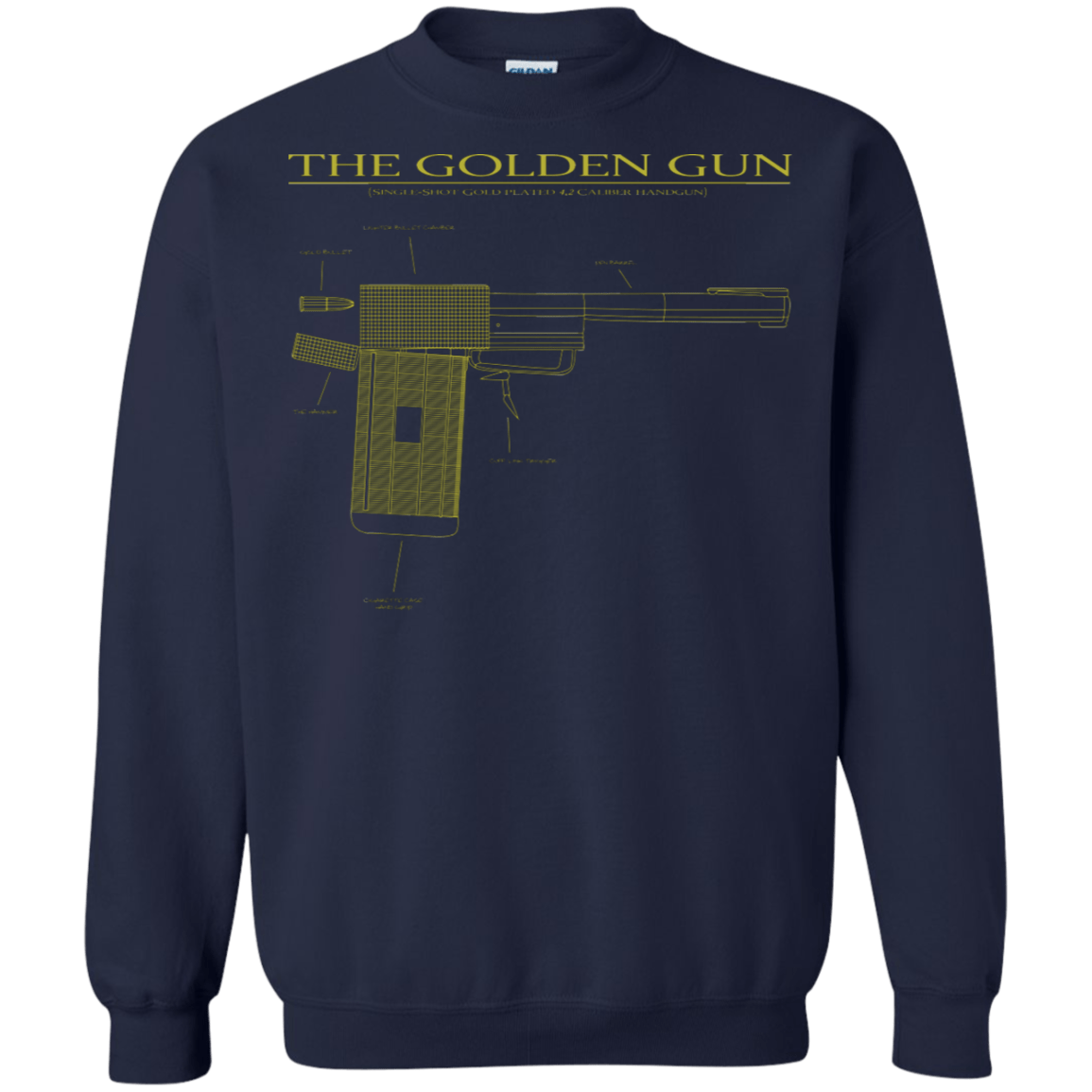 Sweatshirts Navy / S The Golden Gun Crewneck Sweatshirt