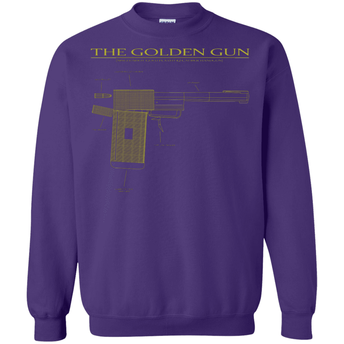 Sweatshirts Purple / S The Golden Gun Crewneck Sweatshirt