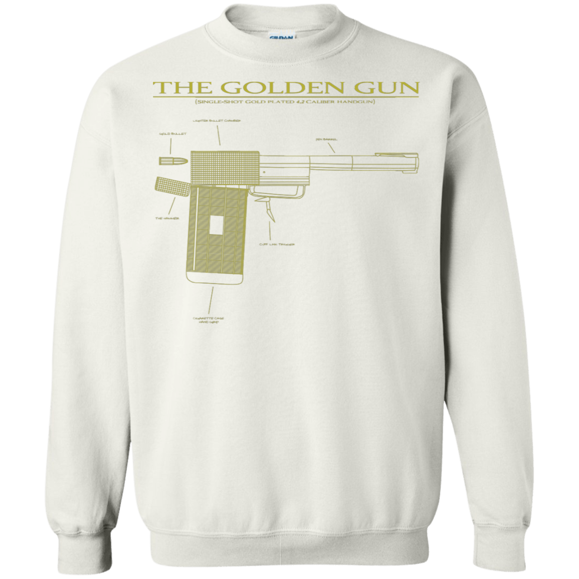 Sweatshirts White / S The Golden Gun Crewneck Sweatshirt