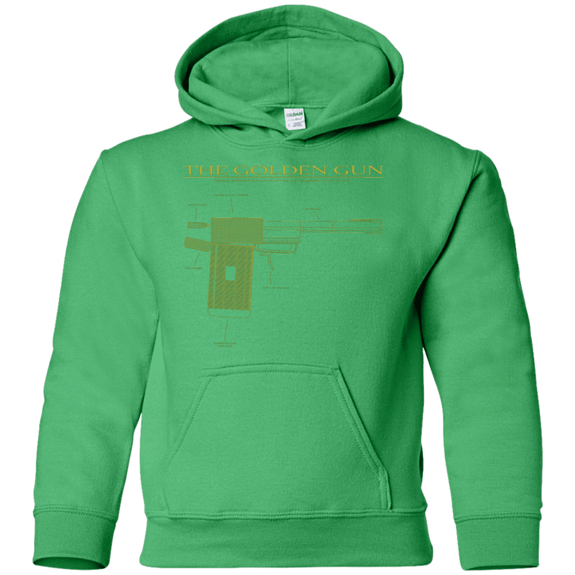 Sweatshirts Irish Green / YS The Golden Gun Youth Hoodie