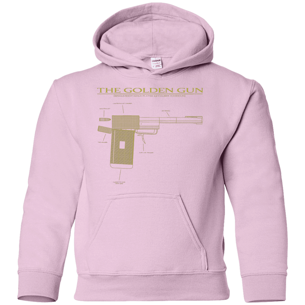 Sweatshirts Light Pink / YS The Golden Gun Youth Hoodie