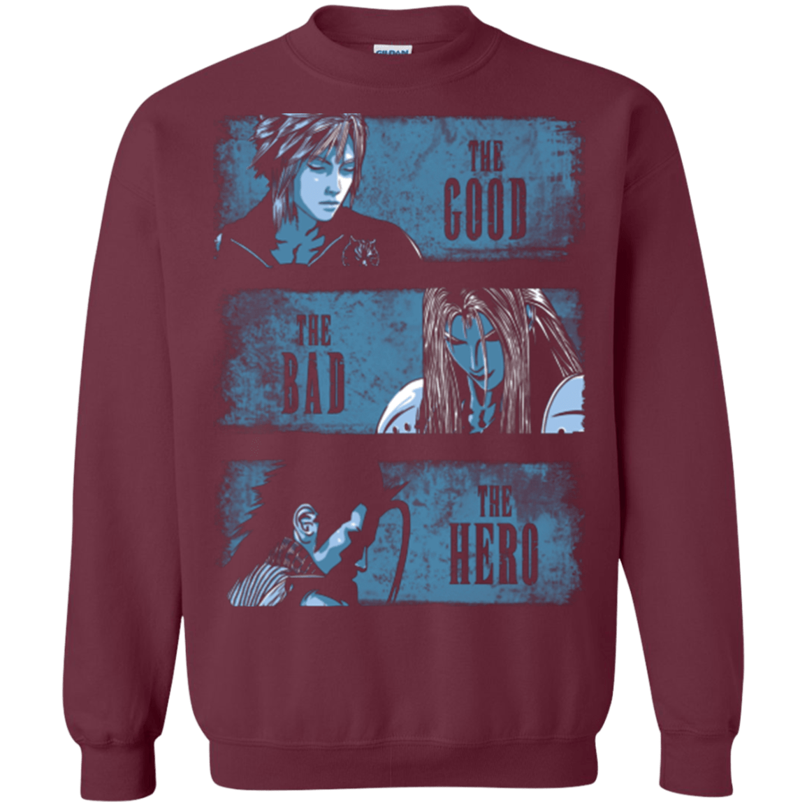 Sweatshirts Maroon / Small The Good the Bad and the Hero Crewneck Sweatshirt
