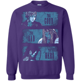 Sweatshirts Purple / Small The Good the Bad and the Hero Crewneck Sweatshirt