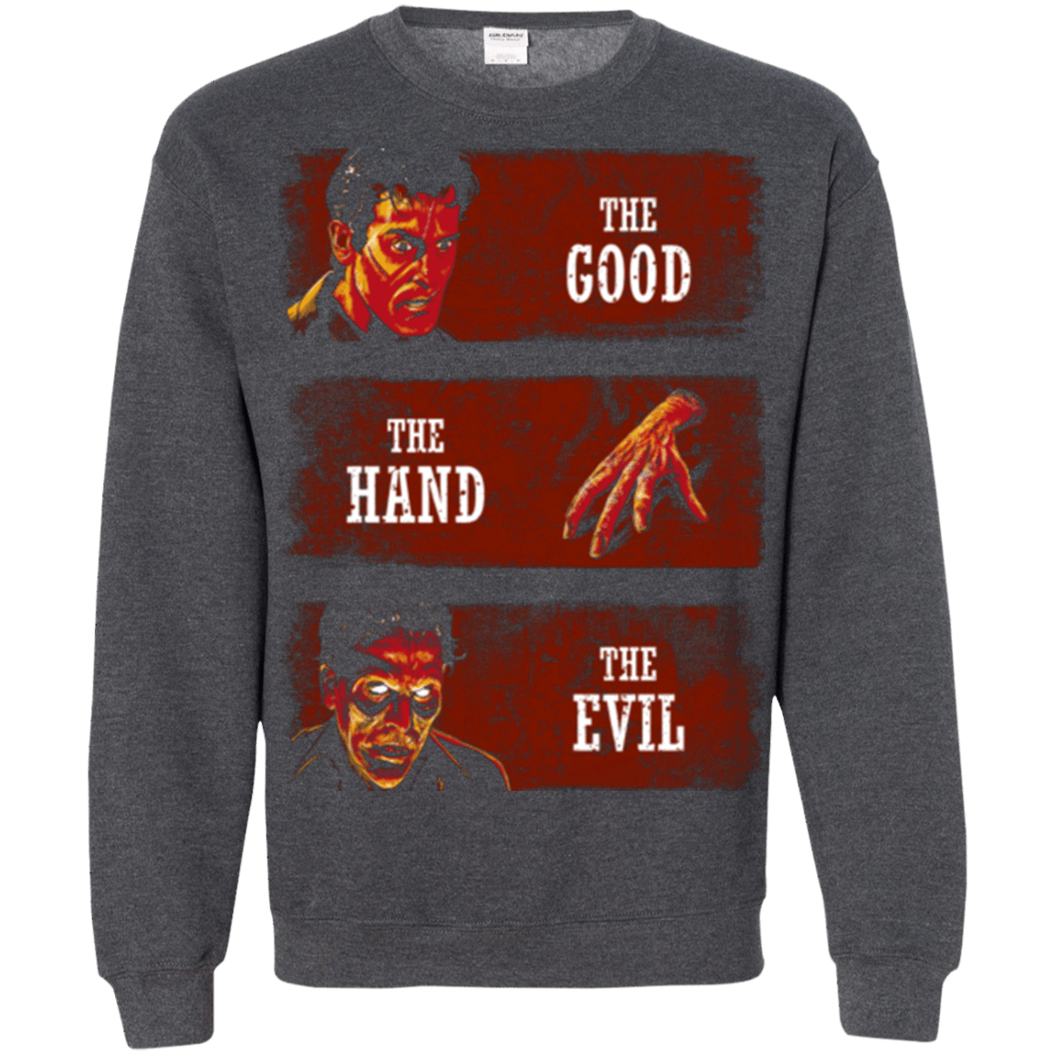 Sweatshirts Dark Heather / Small The Good the Hand and the Evil Crewneck Sweatshirt