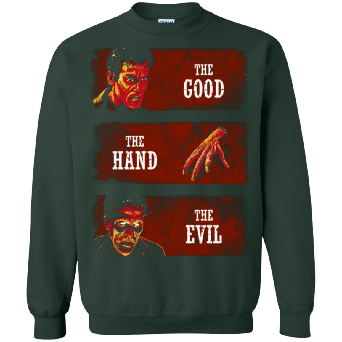 Sweatshirts Forest Green / Small The Good the Hand and the Evil Crewneck Sweatshirt