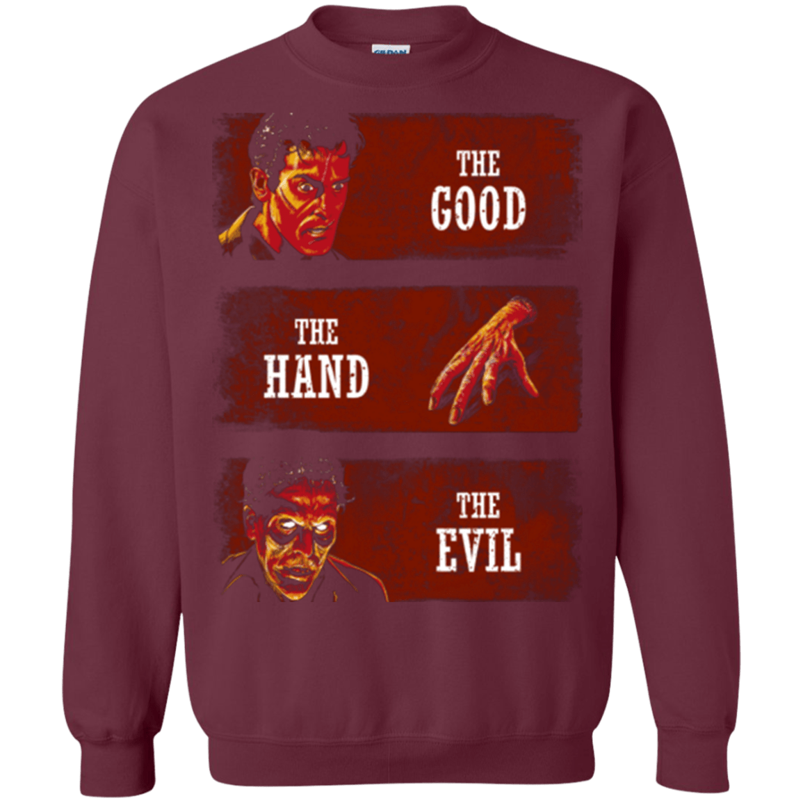 Sweatshirts Maroon / Small The Good the Hand and the Evil Crewneck Sweatshirt