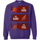 Sweatshirts Purple / Small The Good the Hand and the Evil Crewneck Sweatshirt