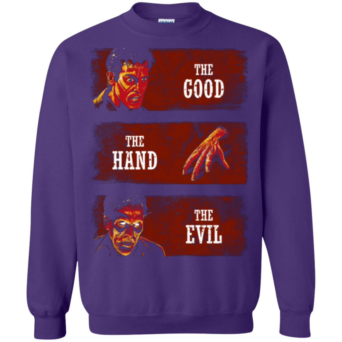 Sweatshirts Purple / Small The Good the Hand and the Evil Crewneck Sweatshirt