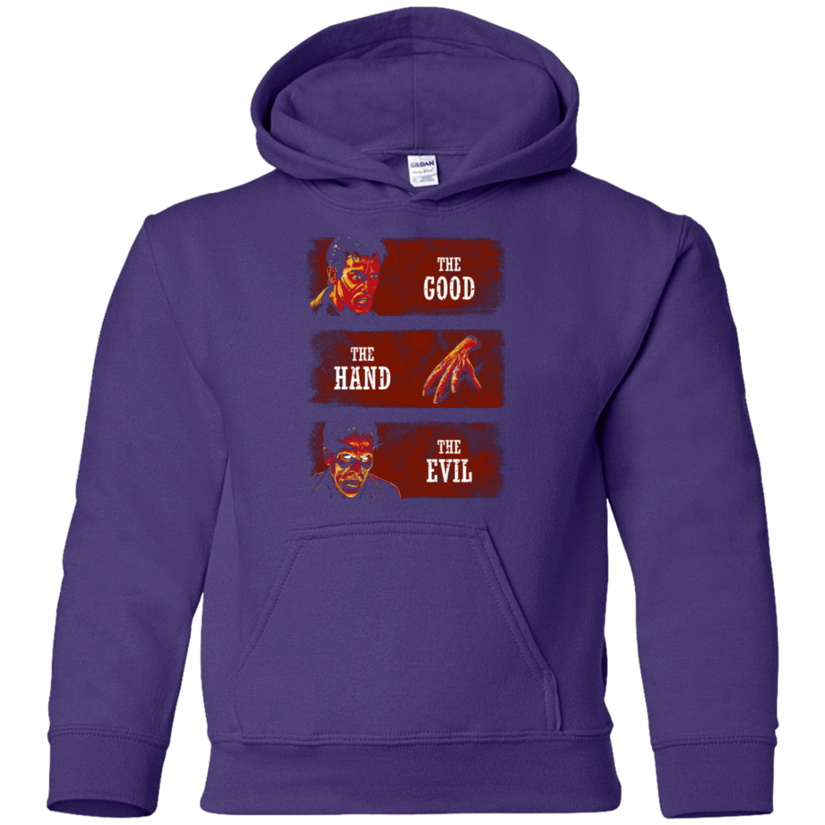 Sweatshirts Purple / YS The Good the Hand and the Evil Youth Hoodie
