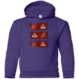 Sweatshirts Purple / YS The Good the Hand and the Evil Youth Hoodie