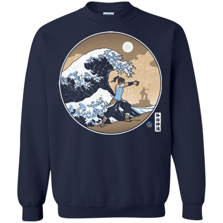 Sweatshirts Navy / Small The Great Wave of Republic City Crewneck Sweatshirt
