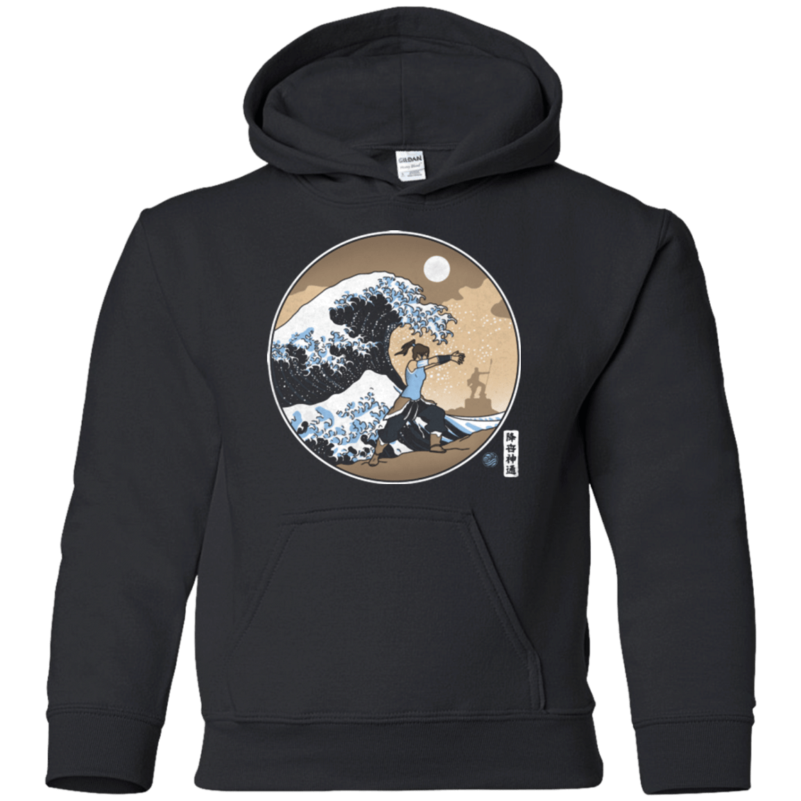 Sweatshirts Black / YS The Great Wave of Republic City Youth Hoodie
