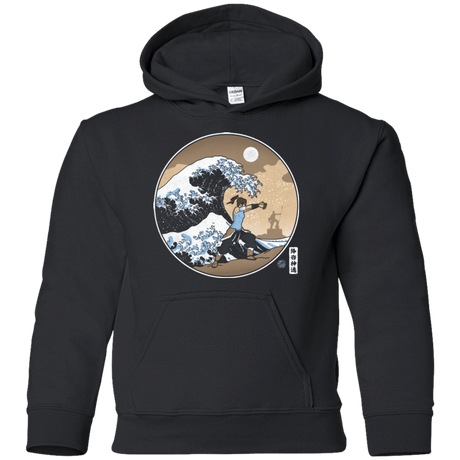 Sweatshirts Black / YS The Great Wave of Republic City Youth Hoodie