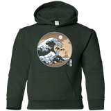 Sweatshirts Forest Green / YS The Great Wave of Republic City Youth Hoodie
