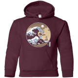 Sweatshirts Maroon / YS The Great Wave of Republic City Youth Hoodie