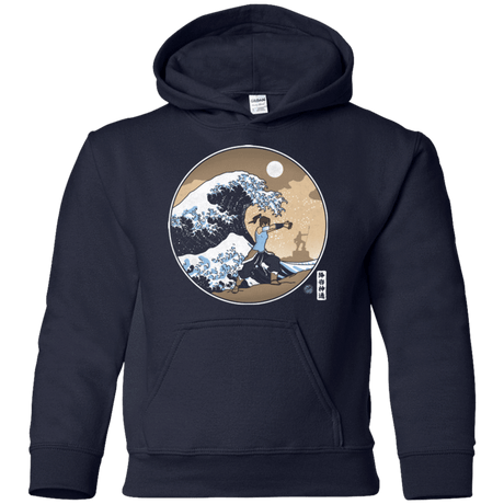 Sweatshirts Navy / YS The Great Wave of Republic City Youth Hoodie