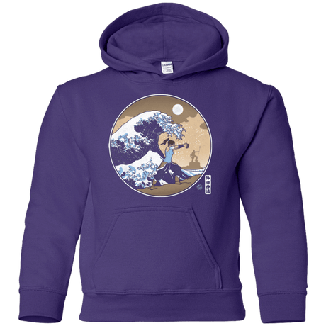 Sweatshirts Purple / YS The Great Wave of Republic City Youth Hoodie