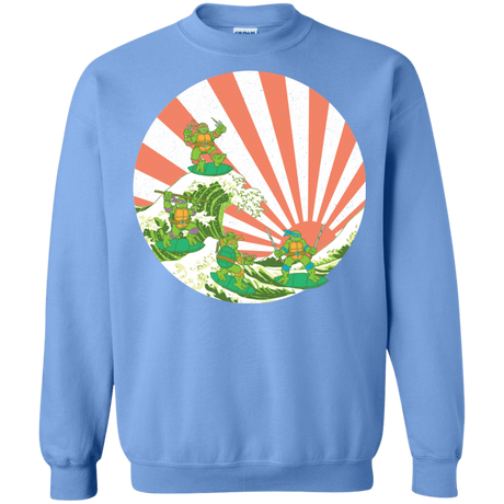 Sweatshirts Carolina Blue / S The Great Wave Off Cowabunga Crewneck Sweatshirt