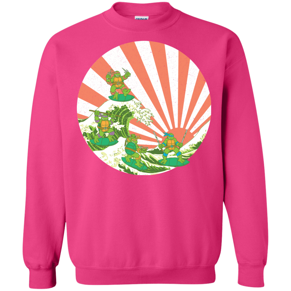 Sweatshirts Heliconia / S The Great Wave Off Cowabunga Crewneck Sweatshirt