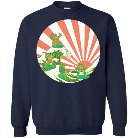 Sweatshirts Navy / S The Great Wave Off Cowabunga Crewneck Sweatshirt