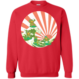 Sweatshirts Red / S The Great Wave Off Cowabunga Crewneck Sweatshirt